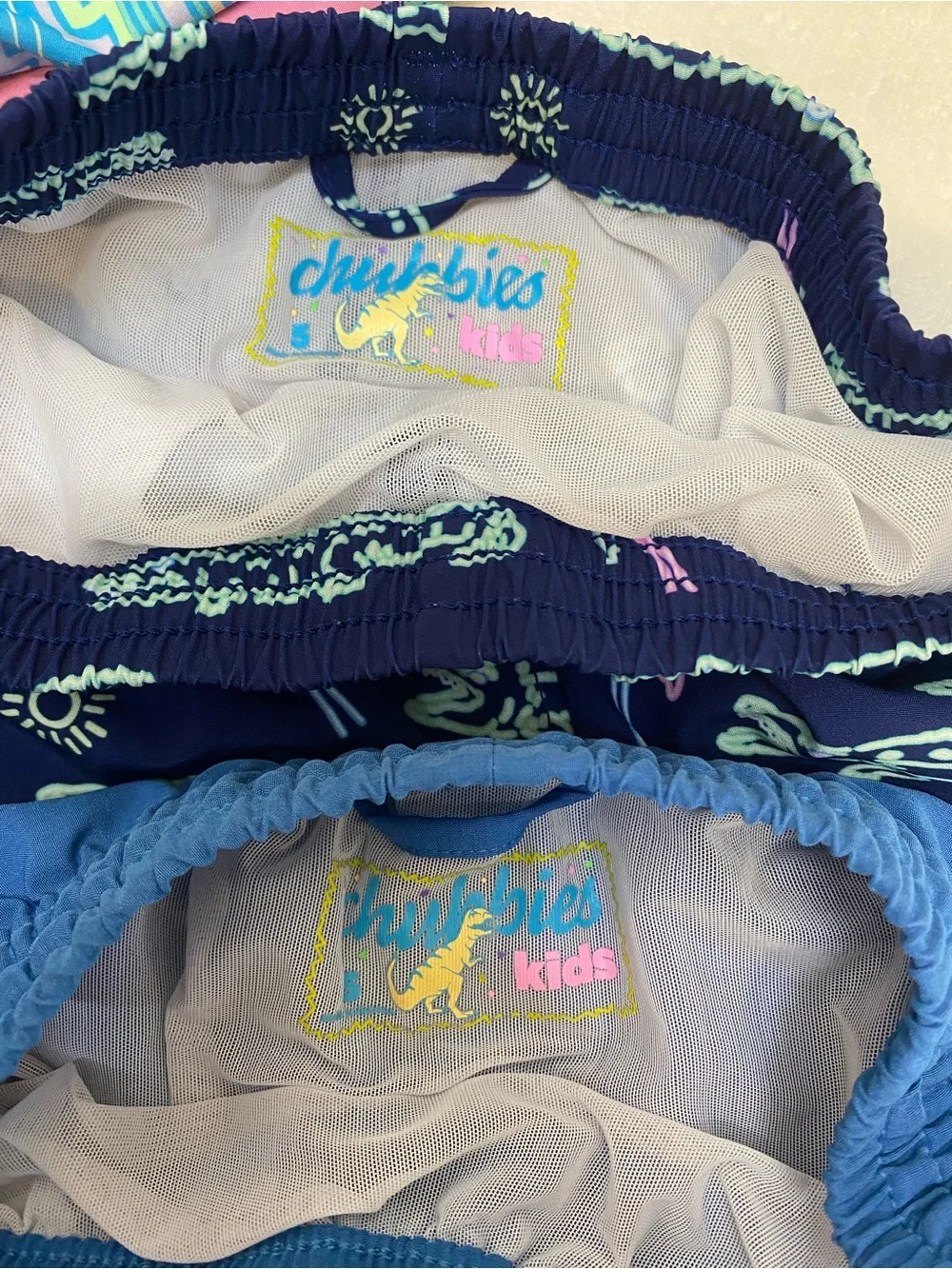 chubbies swim trunks/shorts toddler boys size 5T BUNDLE OF 4